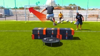 REMATE 99% IMPOSIBLE con CAMA ELÁSTICA ¡RETO FÚTBOL!