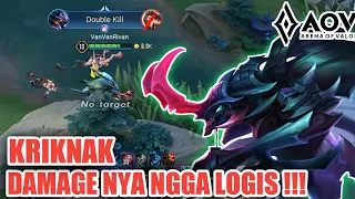 BUILD KRIKNAK TERSAKIT !!! DAMAGE NYA NGGA LOGIS !!! - ARENA OF VALOR