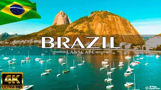 FLYING OVER BRAZIL (4K UHD) - Relaxing Music Along With Beautiful Nature Videos - 4K Video HD