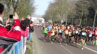Semi marathon de Paris 2013 °° France running  départ