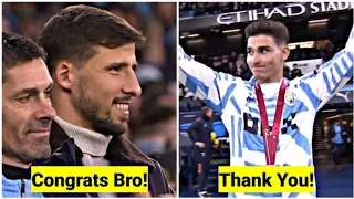 The Portuguese players at Man City used to belittle Argentina, Now give Álvarez a standing ovation