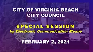 City Council Special Session - 02/02/2021