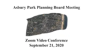 Asbury Park Planning Board Meeting - September 21, 2020