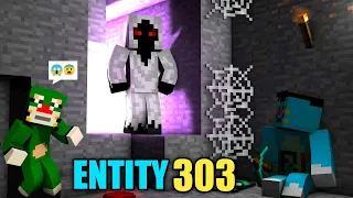 Minecraft | Entity 303 Attack On Oggy And Jack | Minecraft Pe | In Hindi | Rock Indian Gamer |