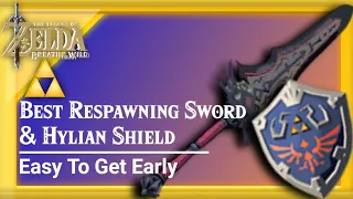 Most Powerful Respawning Sword and the Hylian Shield is close by - Easy to Get Early: ZBOTW