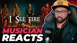 Musician Reacts to Geoff Castellucci - I SEE FIRE - The Hobbit (Ed Sheeran) | Low Bass Singer Cover