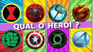 ADIVINHE O SUPER HERÓI PELO SÍMBOLO | Adivinhe o logo dos heróis | QUIZ