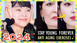 2024 STAY YOUNG FOREVER | Top Anti-Aging Exercise, Collagen Charge, Slow Down Aging, Remove Wrinkles