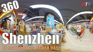 360VR Shenzhen,China-Electronics Markets Walk 2019