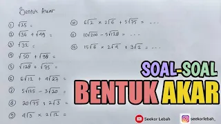 BAHAS TUNTAS MATERI BENTUK AKAR