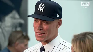 Aaron Judge discusses why returning to the Yankees means so much
