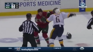 Shea Weber vs Matt Cooke Jan 10, 2015