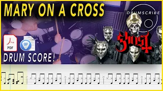 Mary On A Cross - Ghost | Drum SCORE Sheet Music Play-Along | DRUMSCRIBE