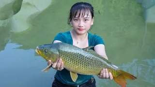 Catch a Big Fish and Cook With Her Sister Free Footsteps - Girl in a Vietnamese Village