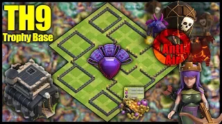 UNBEATABLE TH9 [Town Hall 9] Trophy Base! w/ Replays Anti Air, Anti 2 Star - Clash Of Clans Base