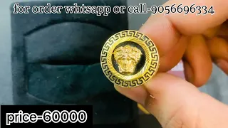 versace gold ring design 2022 with price |hallmark | gold |