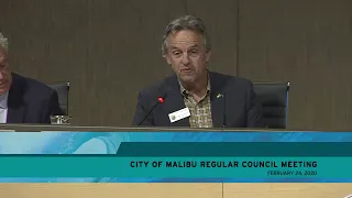 Malibu City Council Meeting February 24, 2020