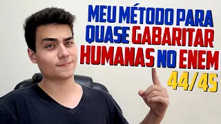 COMO ESTUDEI PARA QUASE GABARITAR HUMANAS NO ENEM