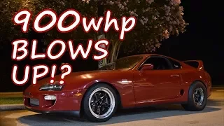 900+WHP SUPRA BLOW UP!? (750whp C7Z VS Boosted Camaro VS Boosted C6Z)