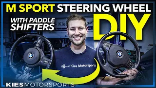 F30 BMW M Sport Steering Wheel, Paddle Shifters, Coding and Carbon Fiber Retrofit! 2013 BMW F30 328i