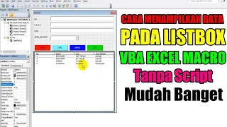 CARA MENAMPILKAN DATA KE LISTBOX FORM VBA EXCEL MACRO