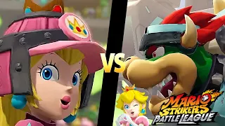 Mario Strikers Battle League Team Peach vs Team Bowser in Urban Rooftop