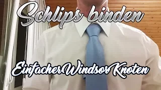 Schlips binden einfacher Windsor Knoten