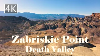 [4K] Death Valley California - Zabriskie Point -  Virtual Walking Tour