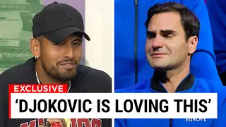 Nick Kyrgios Cracks JOKE During Roger Federer's EMOTIONAL Speech..