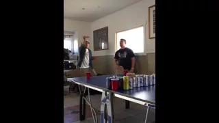 I got sunk in real beer pong (Slo Mo)