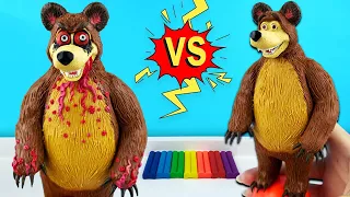 Scary BEAR Evil form➤From the game Masha and the Bear.exe cartoon. We sculpt figures from plasticine