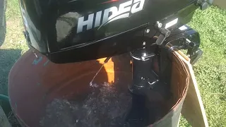Первый запуск лодочного мотора Hidea 3,5
