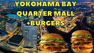 Overpriced but delicious  burgers , live music and drinks at a mall by Yokohama Bay