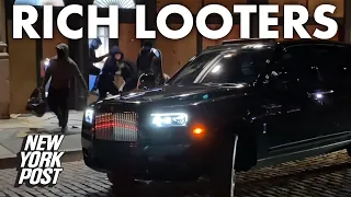 Looters flee in luxury SUVs after ransacking NYC stores | New York Post