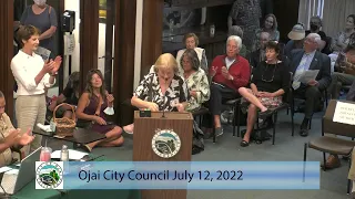 July 12, 2022 Ojai City Council Meeting