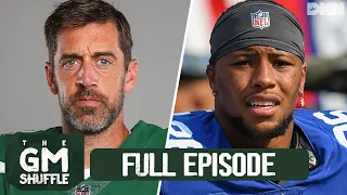 Saquon's compromise, Rodgers' paycut, Herbert's huge deal, red & blue chip off-ball LBs | GM Shuffle
