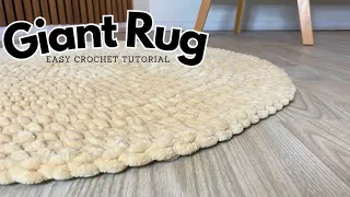 How to Crochet a Giant Circular Rug for Beginners | Learn Step-by-Step