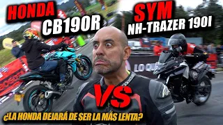 🛑🔥SYM NH-TRAZER 190i 🆚 HONDA CB190R🔥🛑 #fullgass #batallas