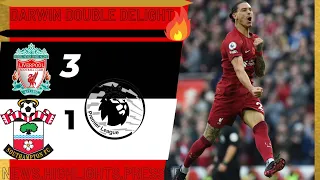 Liverpool 3-1 Southampton , Darwin Nunez Nets Double, Firmino Goal.