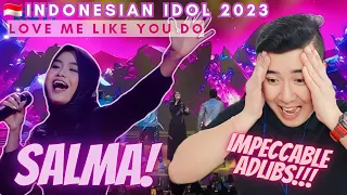 [REACTION] 🇮🇩 Salma - Love Me Like You Do | INDONESIAN IDOL 2023