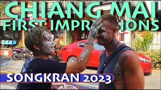 🇹🇭FIRST IMPRESSIONS OF CHIANG MAI | WALKING THE STREETS DURING SONGKRAN 2023 AS A FOREIGN TOURIST