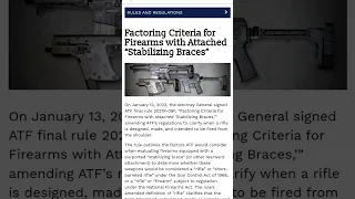 The new pistol brace ruling directly from the ATF website.....(13 Jan 2023)