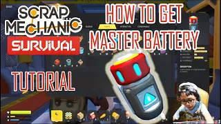 SCRAP MECHANIC PC GAME - HOW TO GET MASTER BATTERY TO ACTIVATE CRAFT BOT