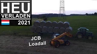 Heu verladen | JCB Loadall 536.60 AgriPro & John Deere 6900 | Luxemburg 2021