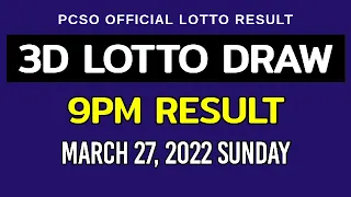 3D LOTTO RESULT 9PM DRAW MARCH 27, 2022 PCSO SWERTRES LOTTO RESULT TODAY 3RD DRAW EVENING