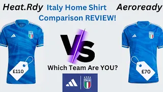 2023 Italy Blue Azzurri Home Shirt Kit By Adidas Aeroready & HeatRdy Comparison Review Italia Jersey