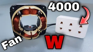 Turn the fan into the high power 230Volt 4000W Electricity generator - new 2021 - free electricity