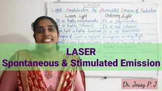 LASER: Spontaneous and Stimulated Emission