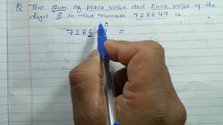 The sum of place value and face value of the digit 6 in the number 728649