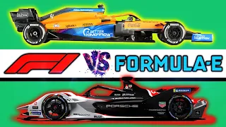 FORMULA 1 vs FORMULA E 🔥 DIFERENCIAS ¿Cuál es *MÁS RÁPIDO*? ¿Qué es y Cómo Funciona? Guía | F1 vs FE
